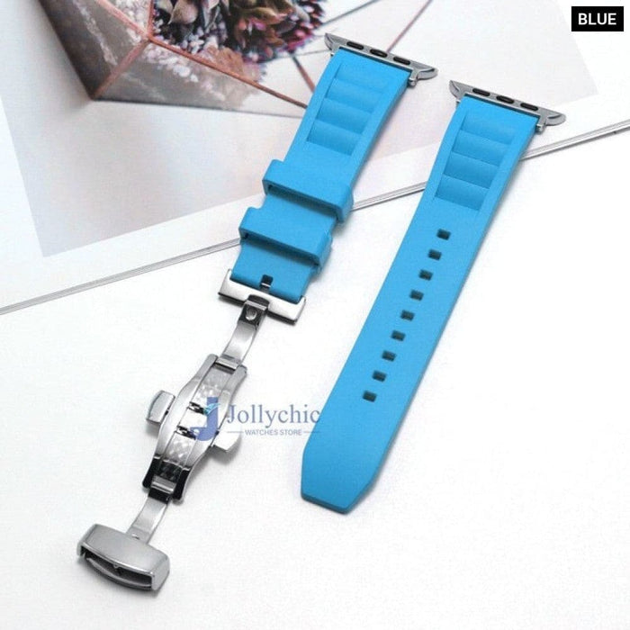 Fluorine Rubber Strap Band For Apple Watch