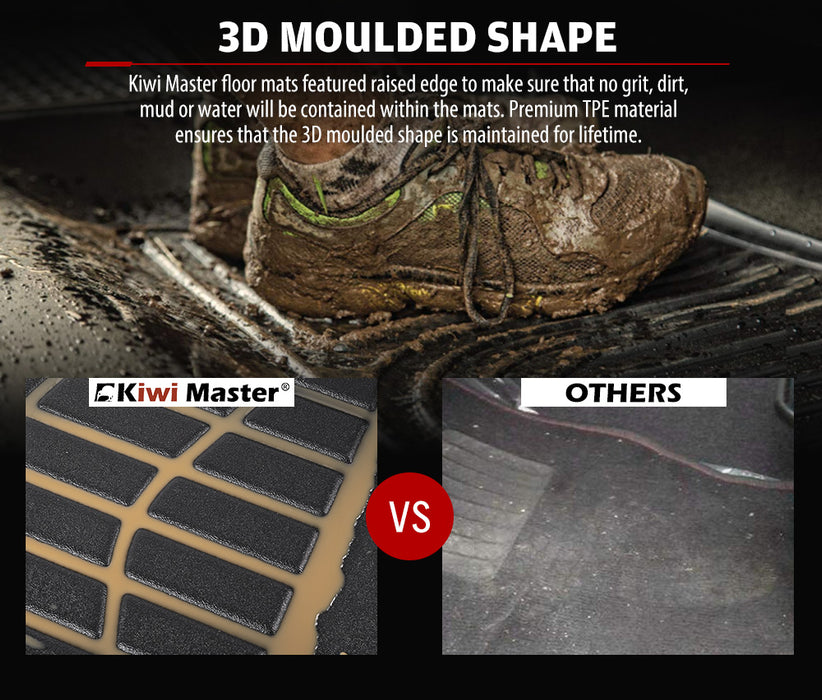 3D Tpe Car Floor Mats Liner Fit Mitsubishi Triton Mq 2015-2018