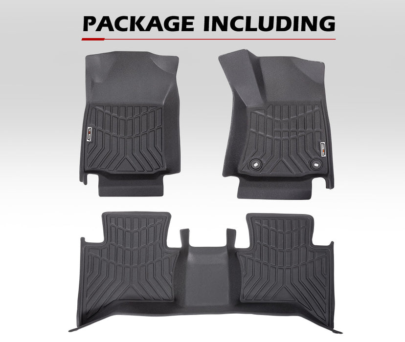 3D Tpe Car Floor Mats Liner Fit Toyota Hilux Dual Cab Auto 2016-On