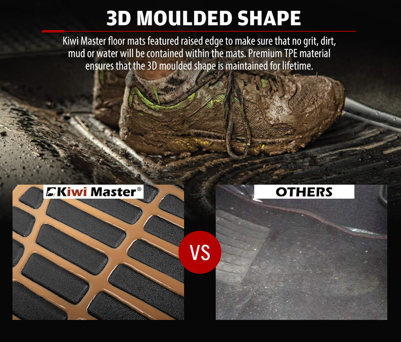 3D Tpe Car Floor Mats Liner Fit Holden Colorado Dual Cab 2012-2020