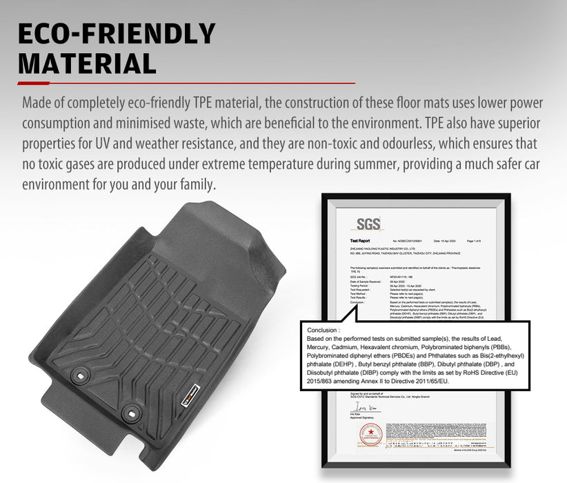 3D Tpe Car Floor Mats Liner Fit Isuzu D-Max Dmax Dual Cab My 2012~2020 July