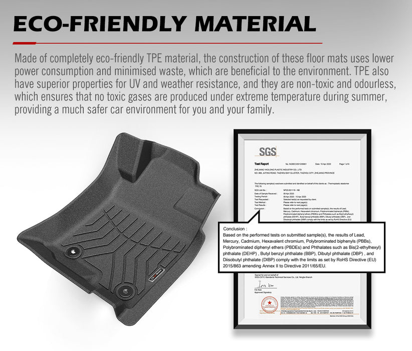 3D Tpe Car Floor Mats For Toyota Landcruiser Prado 150 My 2013-Current Automatic Transmission Models Only