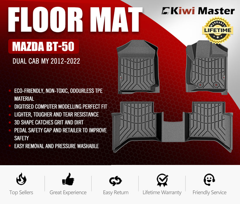 Car Floor Mats Fit Mazda Bt-50 Dual Cab 2012-My2022