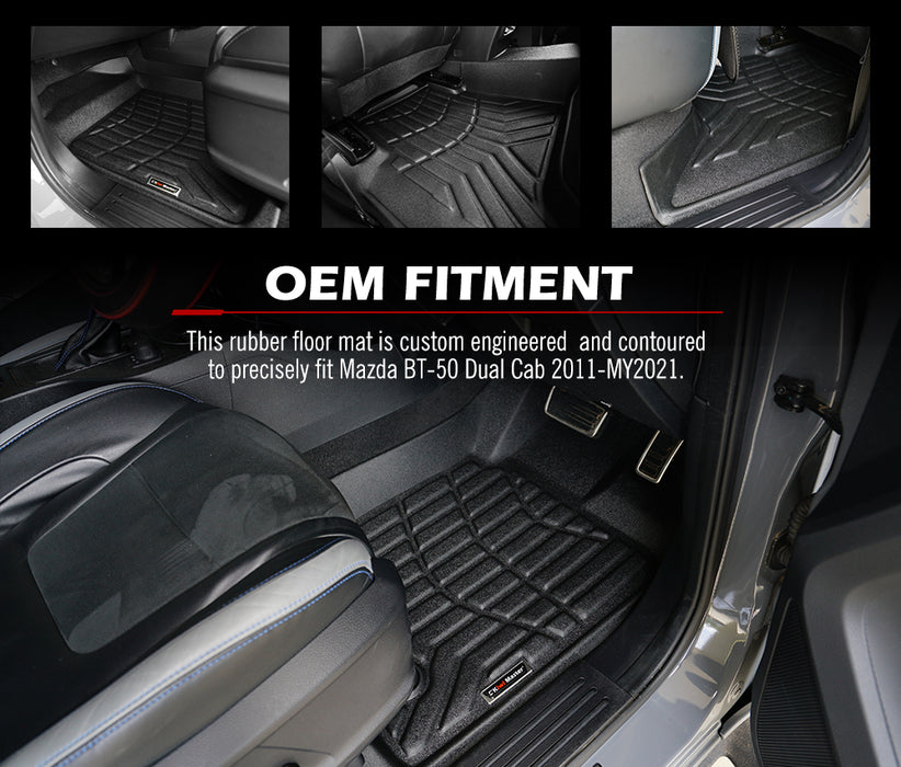 Car Floor Mats Fit Mazda Bt-50 Dual Cab 2012-My2022