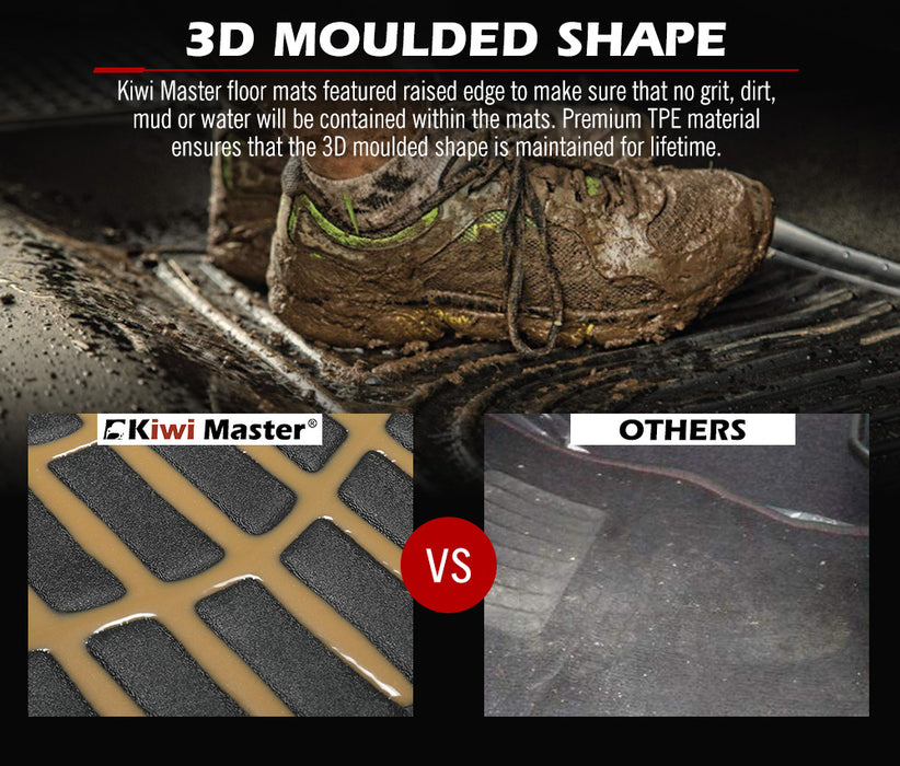 3D Tpe Car Floor Mats Liner Fit For Nissan Navara Np300 D23 2015~Current