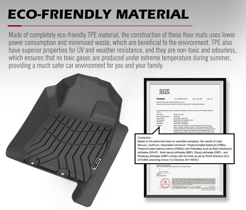 3D Tpe Car Floor Mats Liner Fit Isuzu D-Max Dmax Dual Cab Ute 2021+