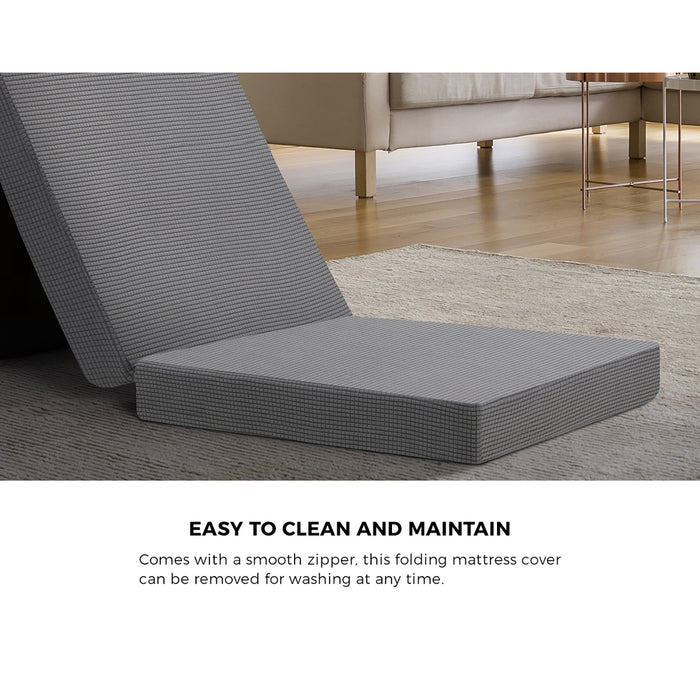 Foldable Mattress Folding Sofa Bed Trifold Sleeping Camping Cushion Single