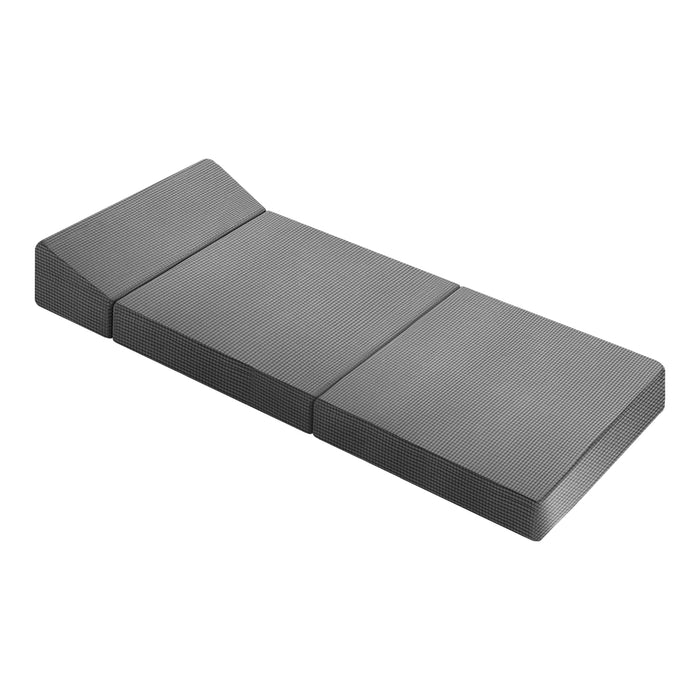 Foldable Mattress Folding Sofa Bed Trifold Sleeping Camping Cushion Single