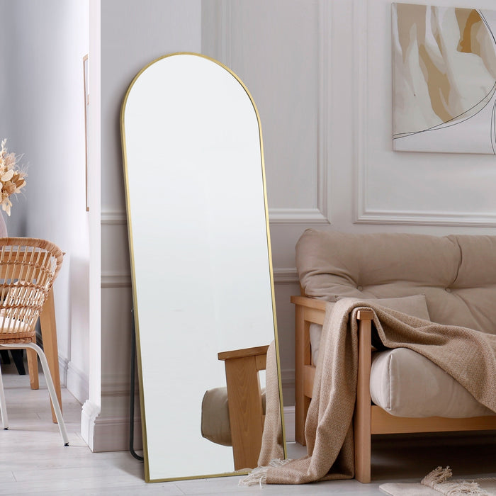 166X60Cm Full Length Mirror Dressing Floor Mirrors Free Standing Gold