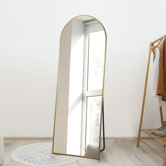 166X60Cm Full Length Mirror Dressing Floor Mirrors Free Standing Gold