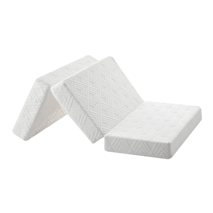 Folding Mattress 3-Fold Foldable Foam Mattresses Baby Cot Bed Mat White