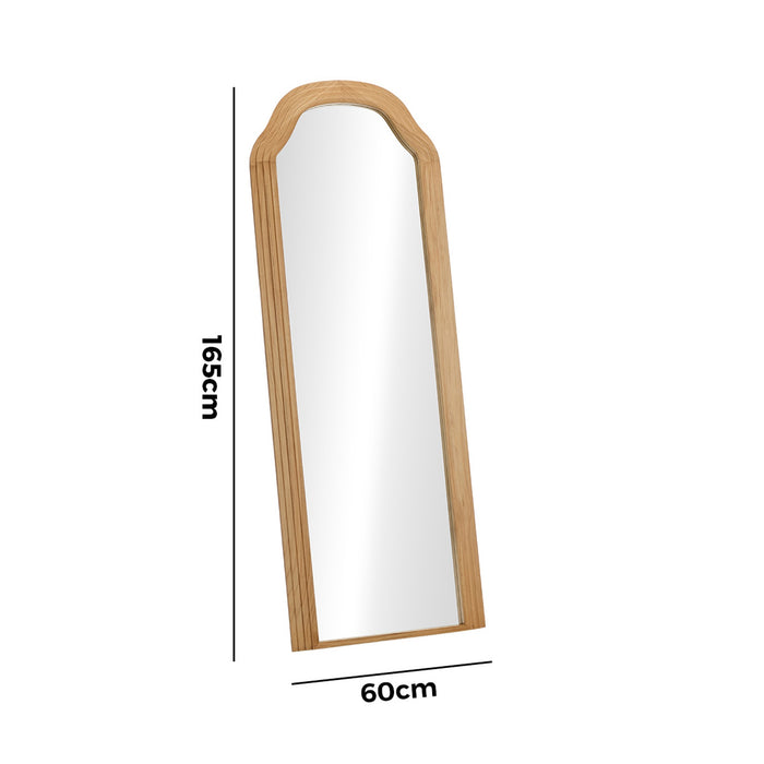 Full Length Mirror Floor Makeup Mirrors 165X60Cm Natural Wood Bedroom