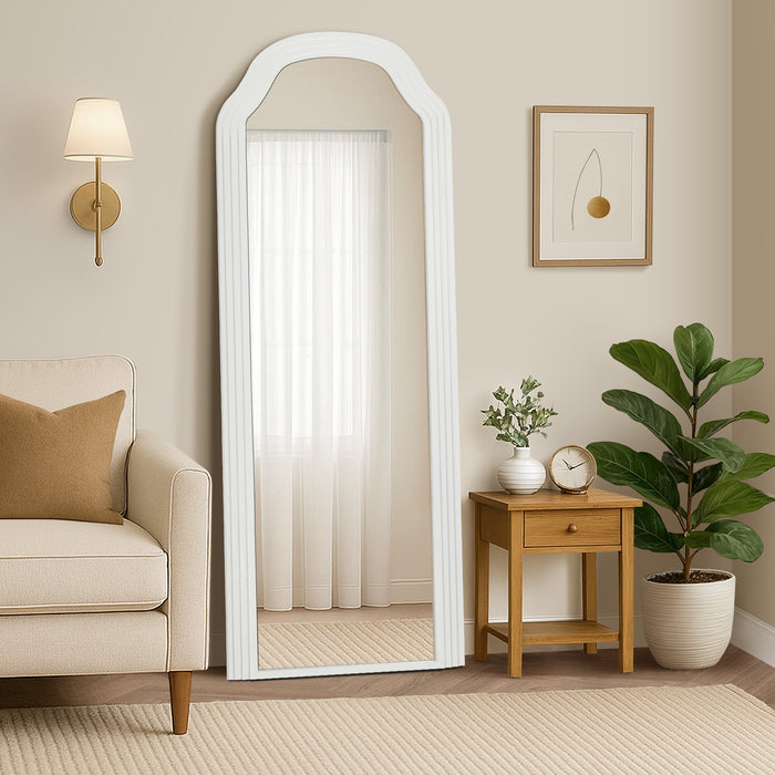 Full Length Mirror Floor Makeup Mirrors 165X60Cm White Wood Bedroom