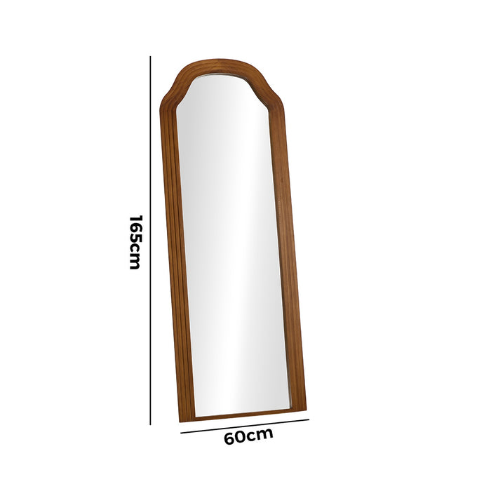 Full Length Mirror Floor Makeup Mirrors 165X60Cm Brown Wood Bedroom