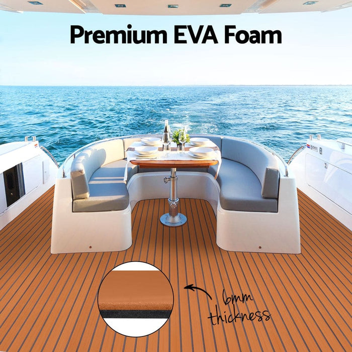 Eva Foam Boat Flooring Mat Decking Sheet 240x90x0.6cm Dark