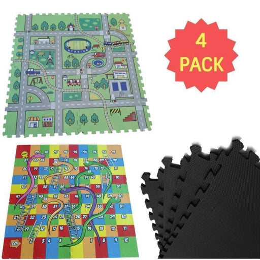 4pk Eva Foam Interlocking Floor Mat | Available in 3 Styles