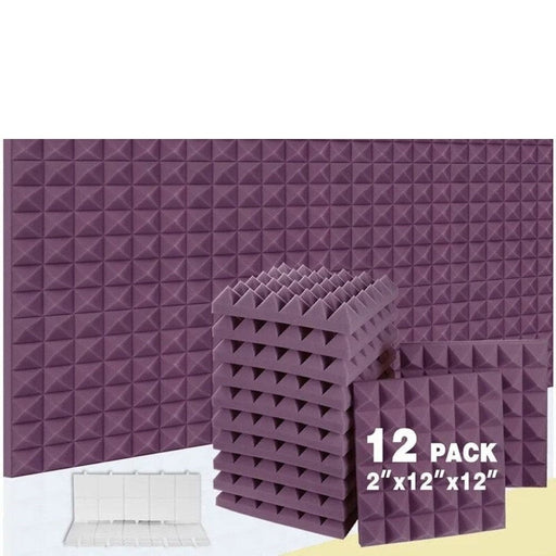Foam Soundproofing Phonoabsorbing Panels 12 Pcs Wall Decal