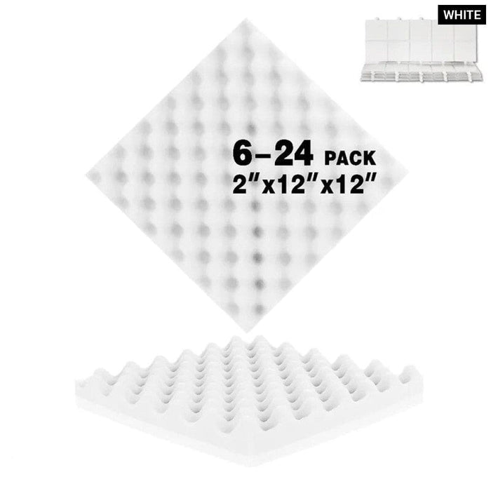 Foam For Wall Soundproofing 6/12/24pcs Egg Crate Panels