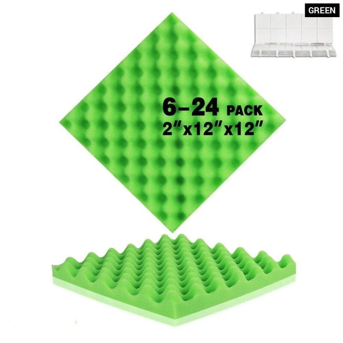 Foam For Wall Soundproofing 6/12/24pcs Egg Crate Panels