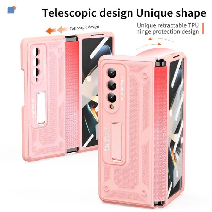 Foldable 5g Phone Case With Telescopic Hinge And Stand