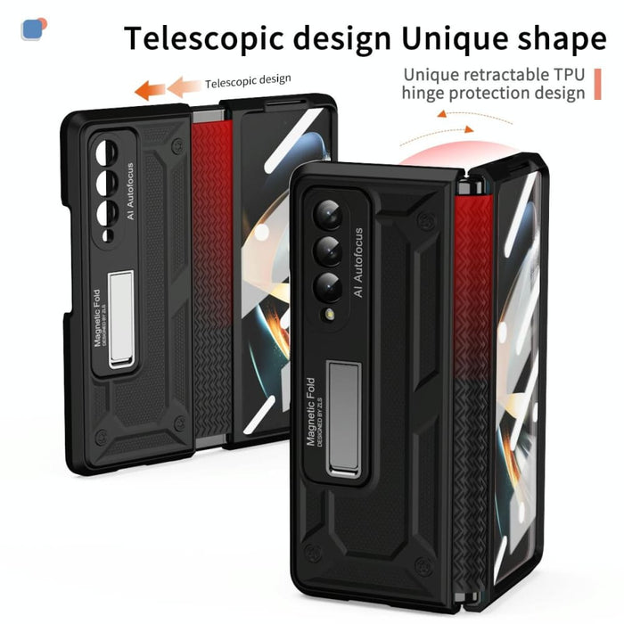 Foldable 5g Phone Case With Telescopic Hinge And Stand