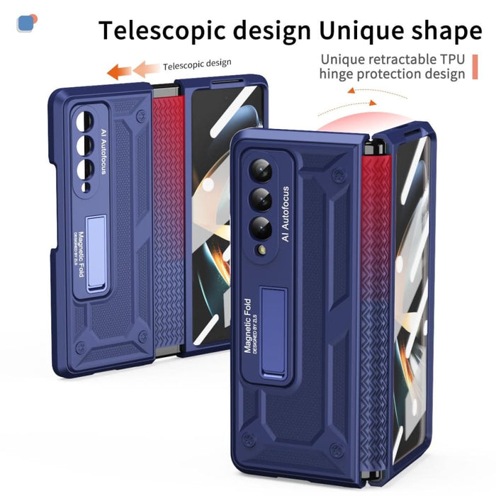 Foldable 5g Phone Case With Telescopic Hinge And Stand