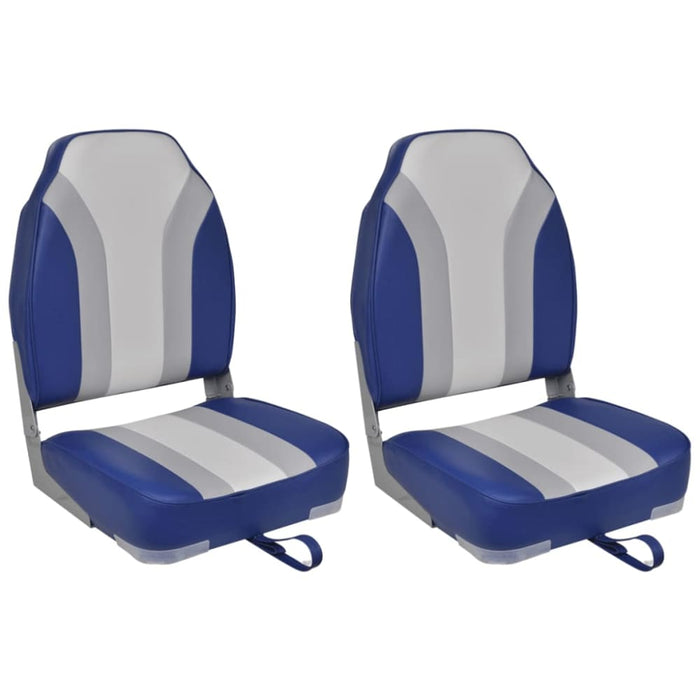 Foldable Boat Chairs 2 Pcs High Backrest Xikoob