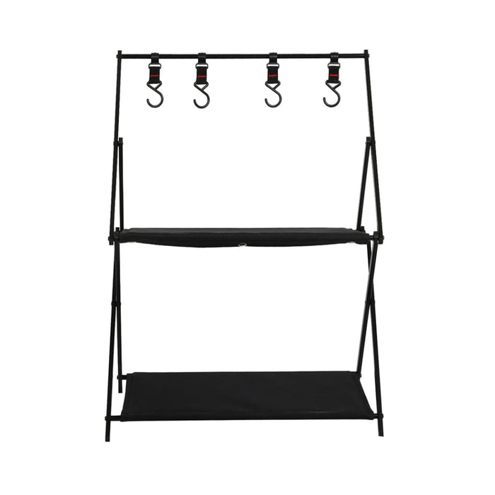 Goslash Picks Foldable Camping Storage Shelves 2 Layer