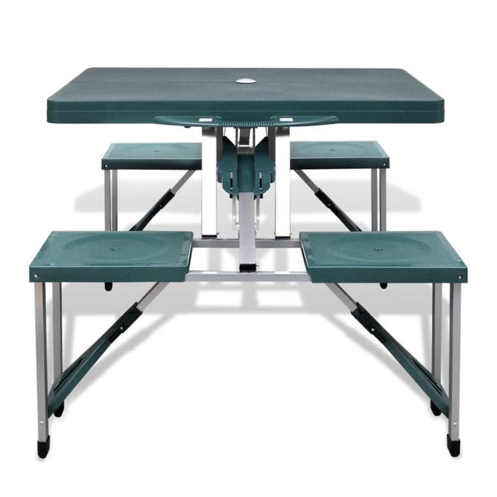 Foldable Camping Table Set with 4 Stools Aluminium Extra