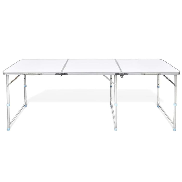 Foldable Camping Table Height Adjustable Aluminium 180 x 60