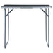 Foldable Camping Table with Metal Frame 80x60 Cm Grey Anoio