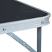 Foldable Camping Table with Metal Frame 80x60 Cm Grey Anoio