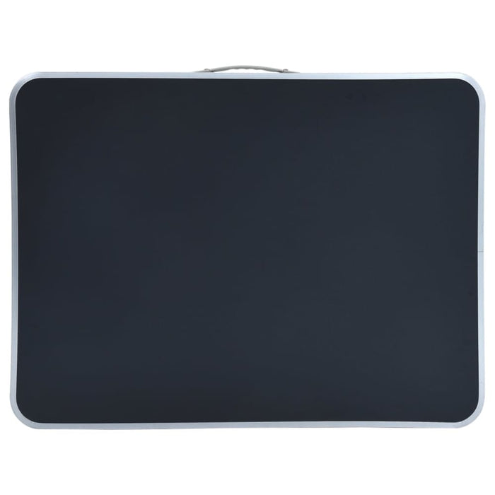 Foldable Camping Table with Metal Frame 80x60 Cm Grey Anoio