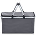 Foldable Cool Bag Grey 46x27x23 Cm Aluminium Aiiax