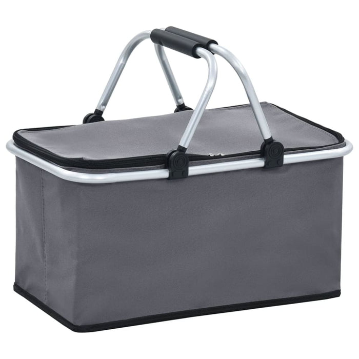 Shop Foldable Cool Bag Grey 46x27x23 Cm Aluminium Aiiax Online - Goslash