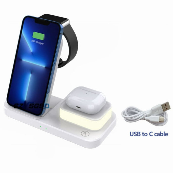 Foldable Design 4 in 1 Fast Wireless Charging Station Dock