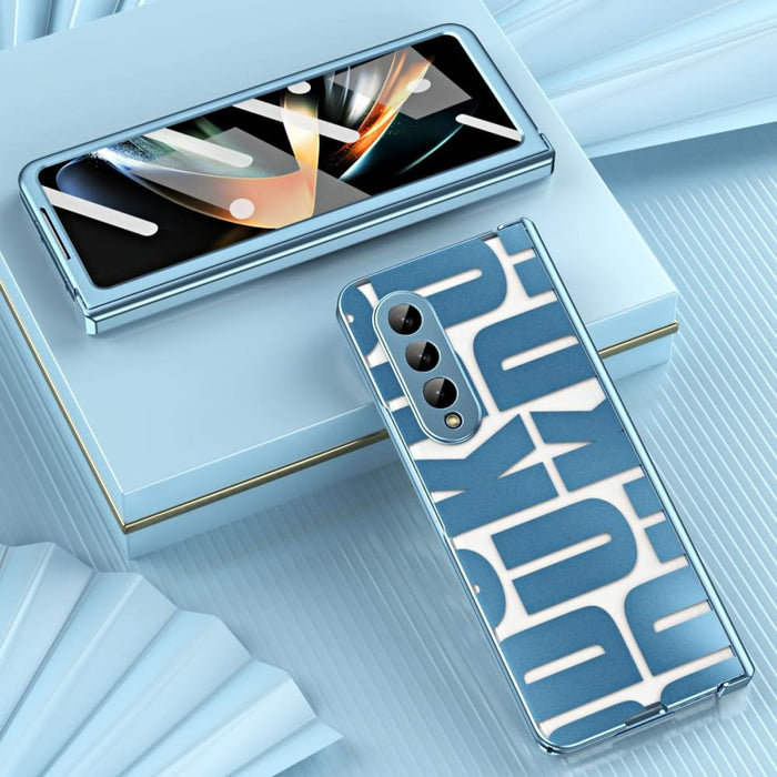 Foldable Electroplated Phone Case With Hinge For Samsung