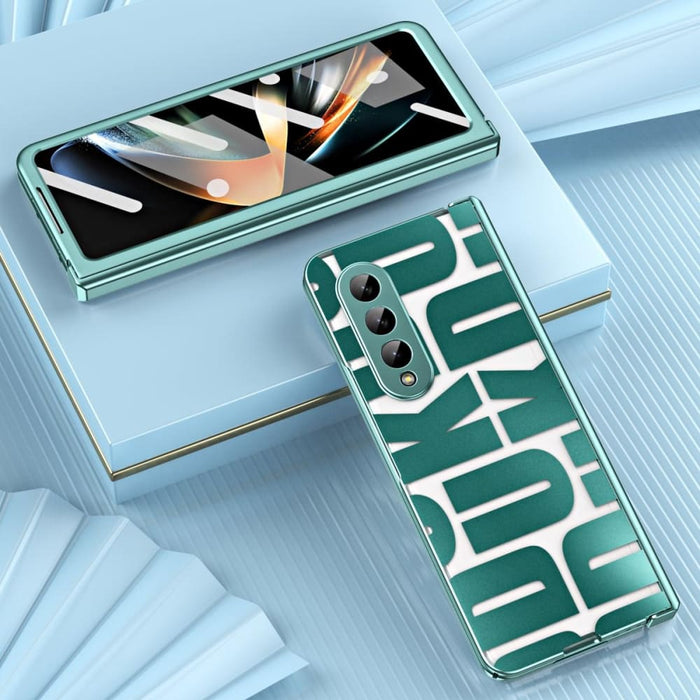Foldable Electroplated Phone Case With Hinge For Samsung