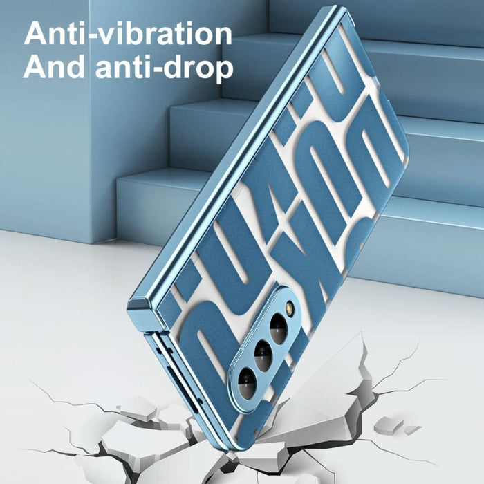 Foldable Electroplated Phone Case With Hinge For Samsung