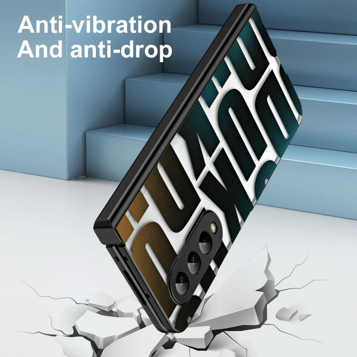 Foldable Electroplated Phone Case With Hinge For Samsung