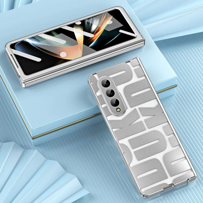 Foldable Electroplated Phone Case With Hinge For Samsung