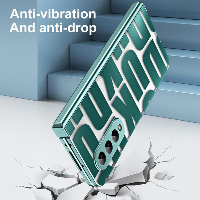 Foldable Electroplated Phone Case With Hinge For Samsung