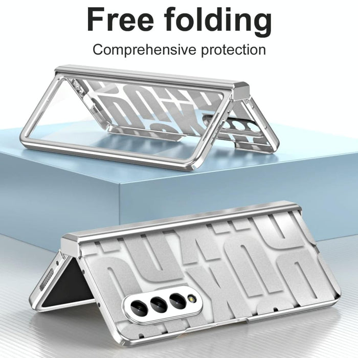 Foldable Electroplated Phone Case With Hinge For Samsung