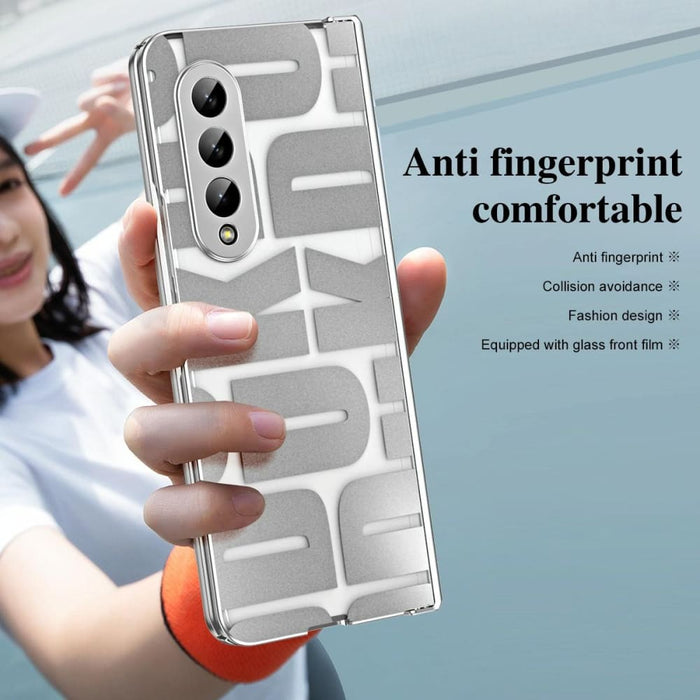 Foldable Electroplated Phone Case With Hinge For Samsung