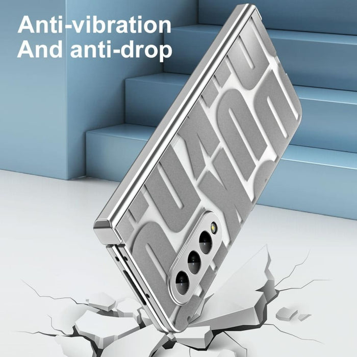 Foldable Electroplated Phone Case With Hinge For Samsung