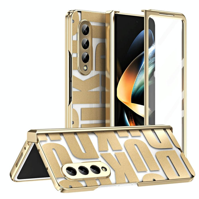Foldable Electroplated Phone Case With Hinge For Samsung