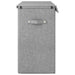 Foldable Laundry Hamper Grey 64.5x34.5x59 Cm Faux Linen