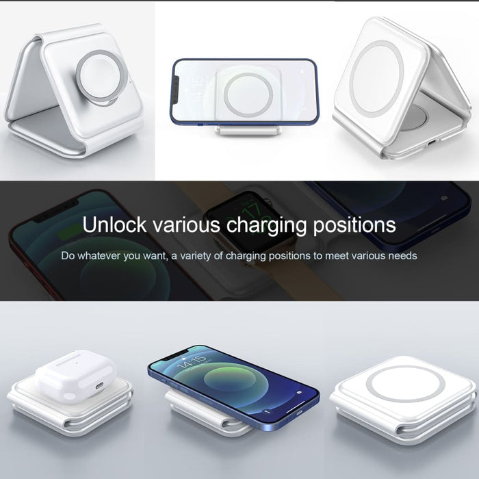 Foldable Magnetic 3 In 1 Wireless Charger