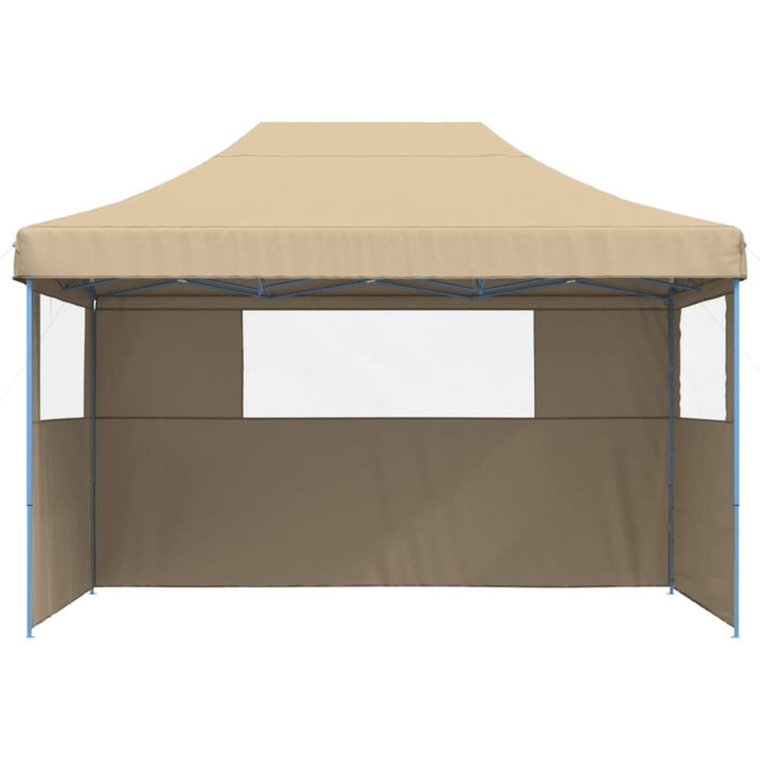 Foldable Party Tent Pop-up with 3 Sidewalls Beige Abbpbop