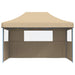 Foldable Party Tent Pop-up with 3 Sidewalls Beige Abbpbop